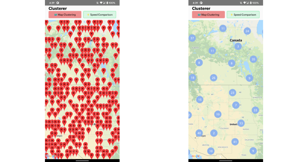 Map marker clustering in React Native just got easier